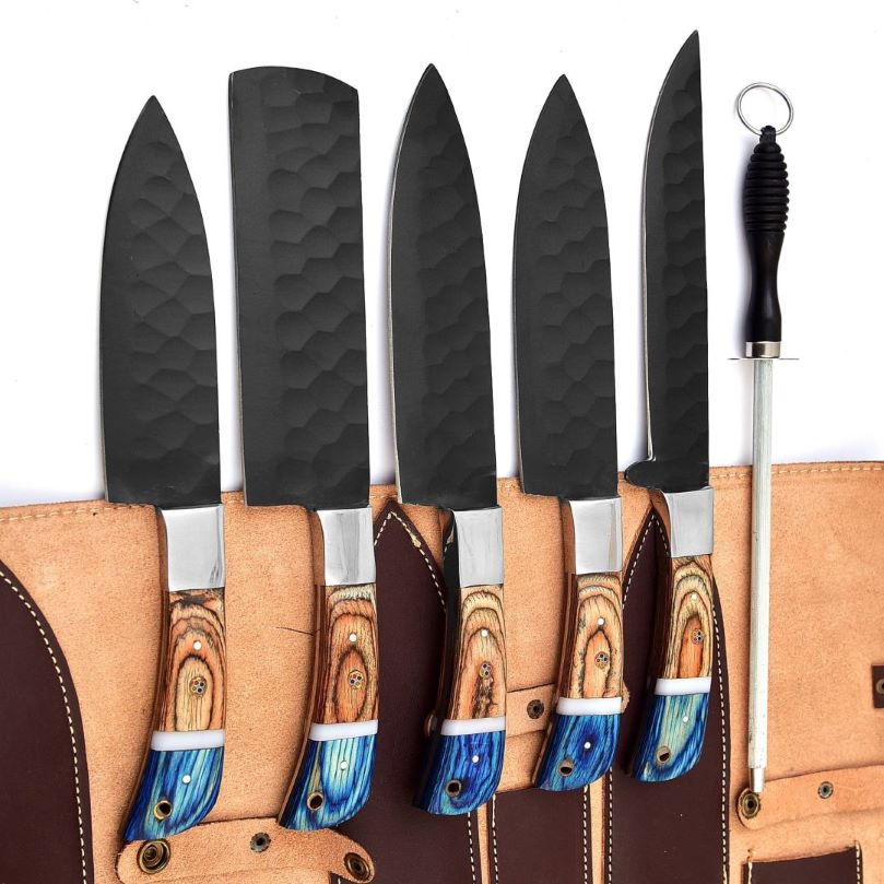 "Full Tang Carbon Steel Knife Set - A Culinary Symphony in Your Kitchen"